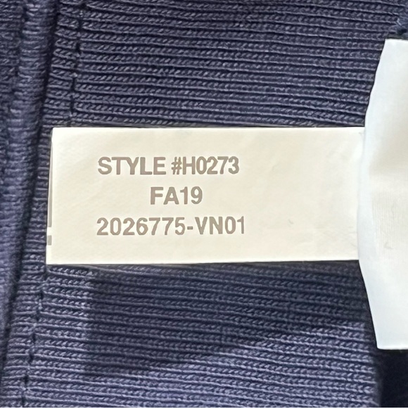 J. Crew Woven Ruffleneck Pullover Sweatshirt Floral Trim Gold Zip Navy Small - Picture 12 of 17